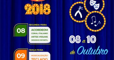 II Semanal do Recital 2018 de Xaxim acontece entre os dias 08 e 10 de outubro